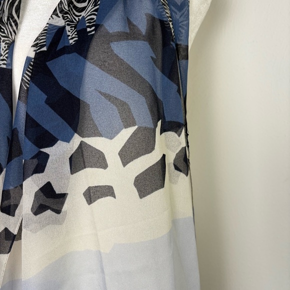 SYMPHONY Zebra Lightweight Semi Sheer Scarf Abstract Geometric Shapes - Picture 14 of 16